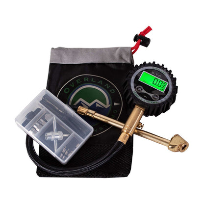 Overland Vehicle Systems Digital Tire Gauge With Valve Kit & Storage Bag 12010001