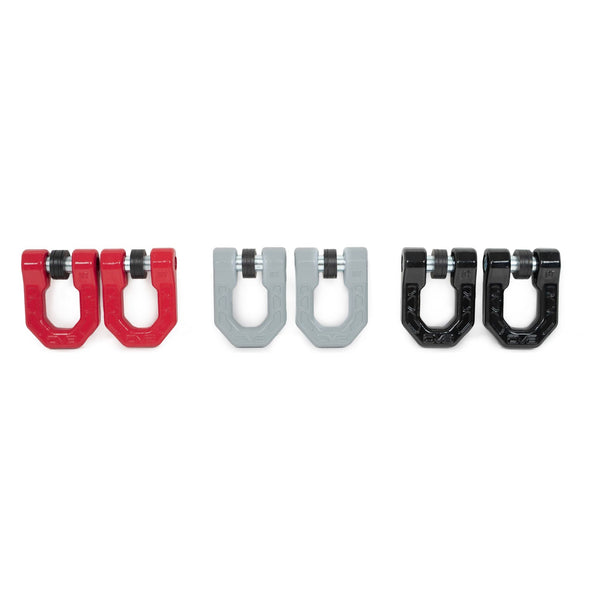 DV8 OFF-ROAD | Elite Series 3/4" D-Ring Shackles | Pair | Black | UNSK-01BL