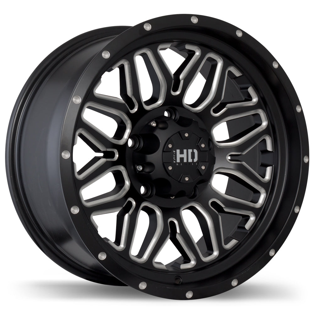 Fast HD Rigg Matte Black with Milled Trim 20 x 9" 5X150 20 offset F204-2090-51FH+20C100