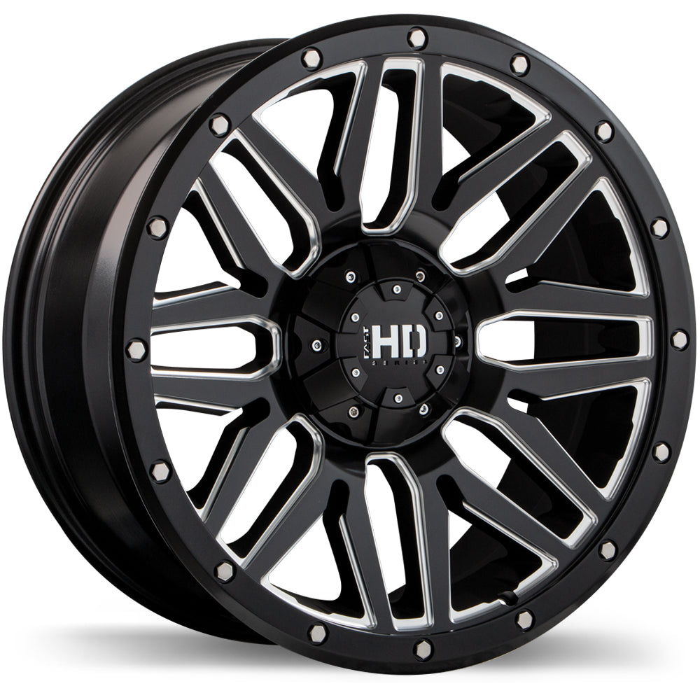Fast HD Menace Satin Black with Milled Trim 20 x 9" 6X135 15 offset F240-2090-36FH+15C871