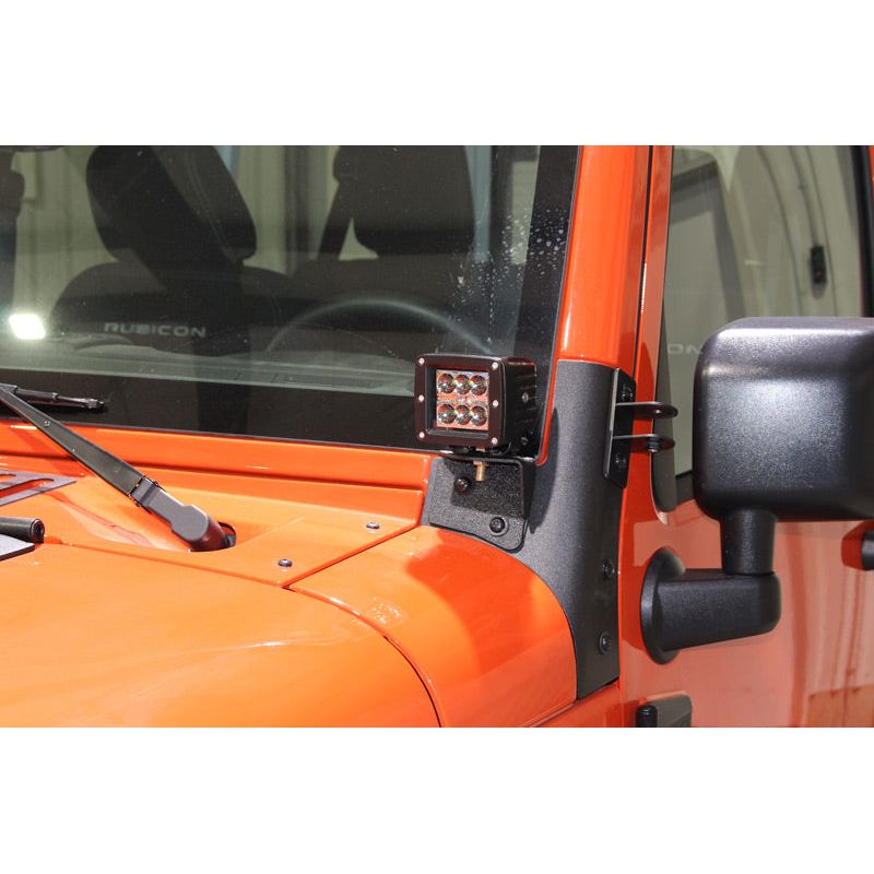 Fishbone Offroad | Jeep JK Windshield Light Bracket 07-18 Wrangler JK Fishbone Offroad | FB21016