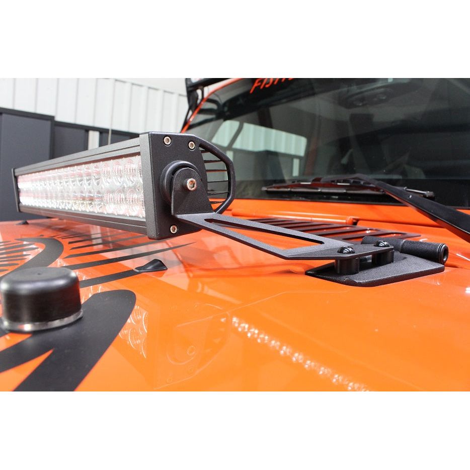 Fishbone Offroad | Jeep JK Hood Light Mount Brackets 07-18 Wrangler JK Fishbone Offroad | FB21067