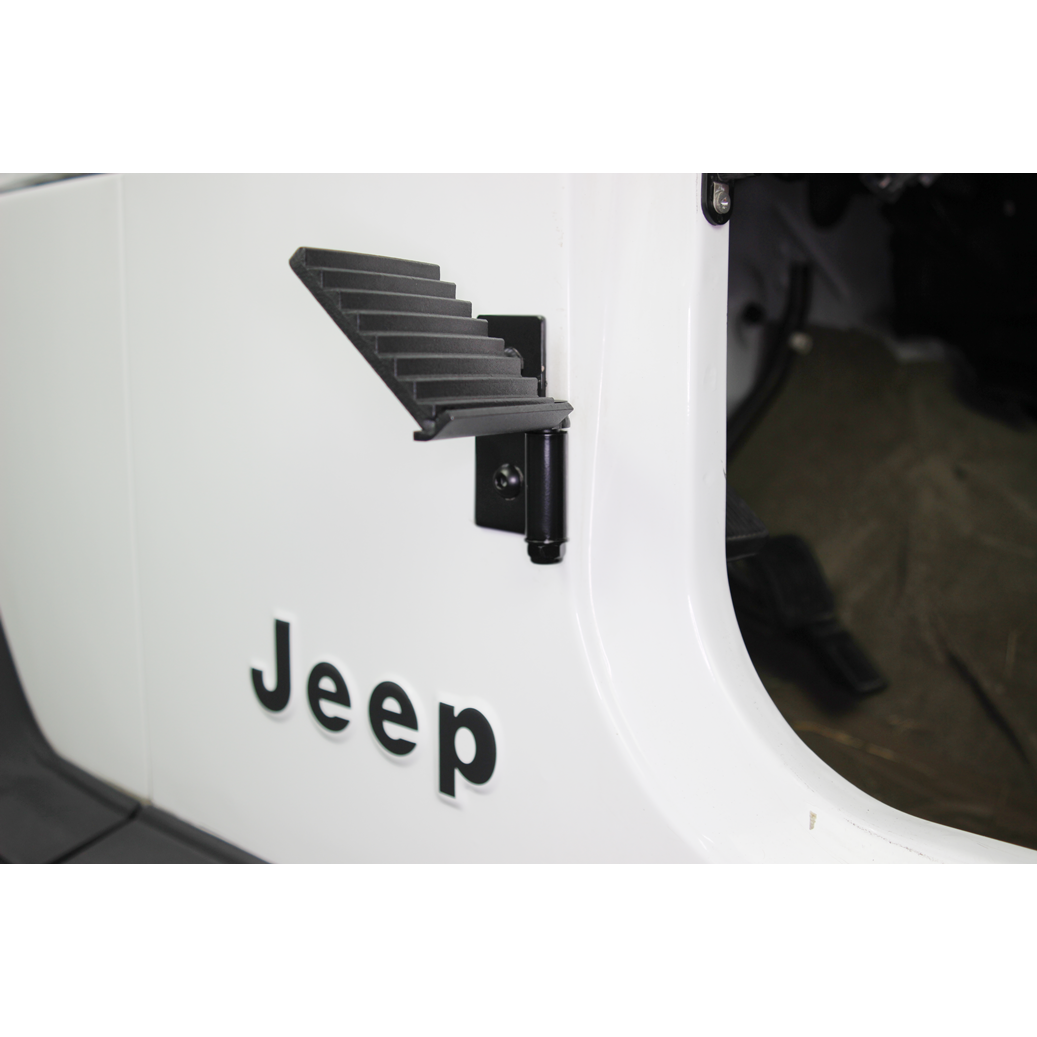 Fishbone Offroad | Jeep Foot Peg Set 76-06 CJ YJ TJ Wrangler Gloss Black Fishbone Offroad | FB21079