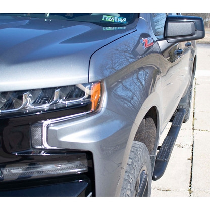 Fishbone Offroad | 19-Current Silverado 1500 Double Cab 5 Inch Oval Side Step Fishbone Offroad | FB21384
