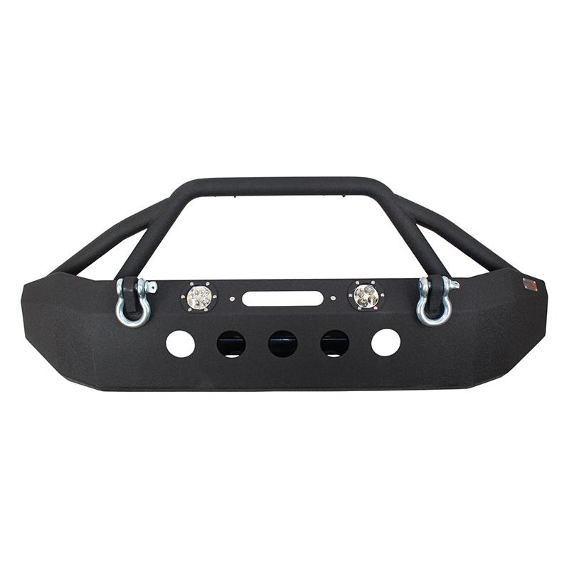 Fishbone Offroad | Jeep JK Front Winch Bumper W/LEDs Full Width 07-18 Wranger JK Black Texured Powercoated Fishbone Offroad | FB22004