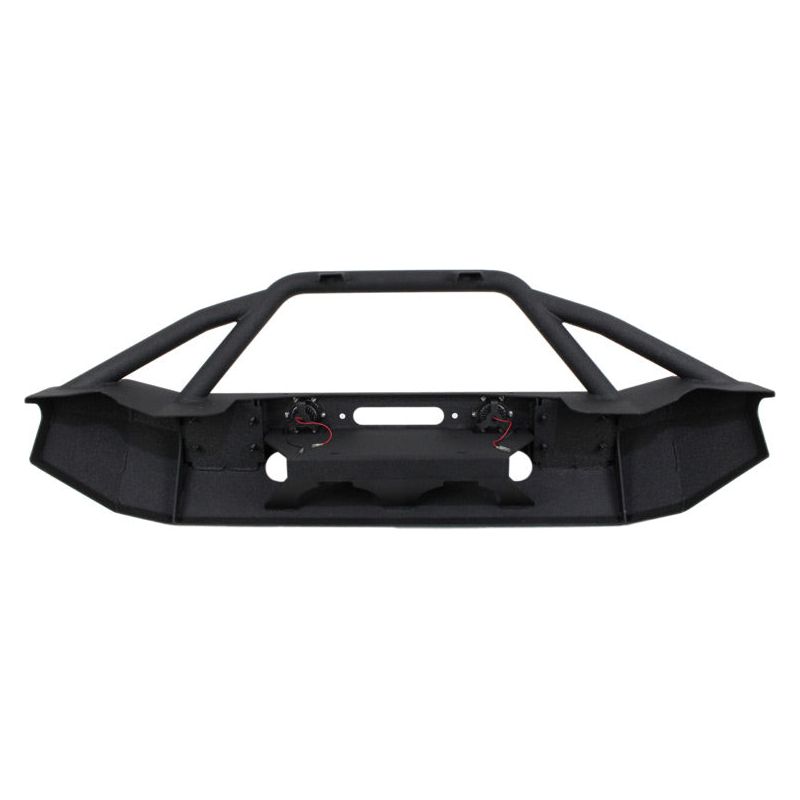 Fishbone Offroad | Jeep JK Front Winch Bumper W/LEDs Full Width 07-18 Wranger JK Black Texured Powercoated Fishbone Offroad | FB22004