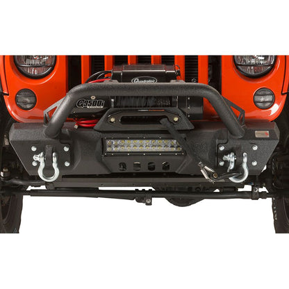 Fishbone Offroad | Jeep JK Front Stubby Winch Bumper W/Tube Guard 07-18 Wranger JK Black Texured Powercoated Fishbone Offroad | FB22005