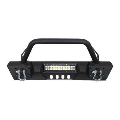 Fishbone Offroad | Jeep JK Front Stubby Winch Bumper W/Tube Guard 07-18 Wranger JK Black Texured Powercoated Fishbone Offroad | FB22005