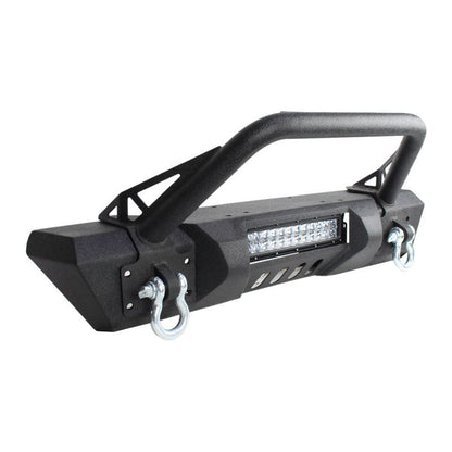 Fishbone Offroad | Jeep JK Front Stubby Winch Bumper W/Tube Guard 07-18 Wranger JK Black Texured Powercoated Fishbone Offroad | FB22005
