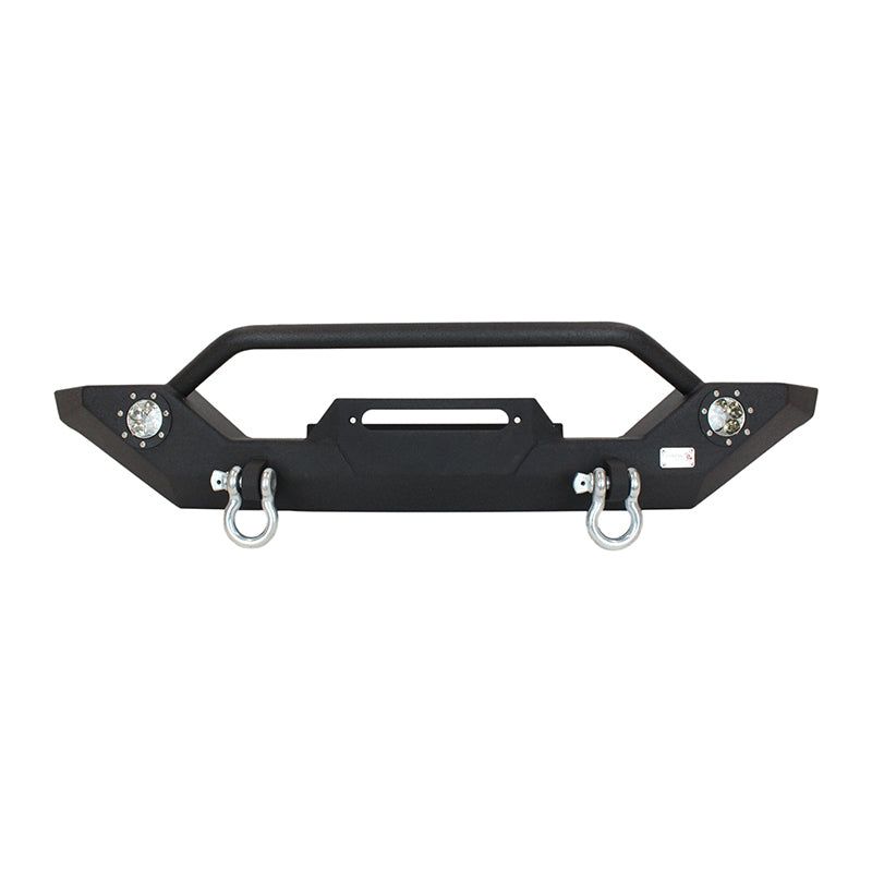 Fishbone Offroad | Jeep TJ/YJ Front Bumper W/LED's 87-06 Wrangler TJ/YJ Steel Black Textured Powercoat Fishbone Offroad | FB22017
