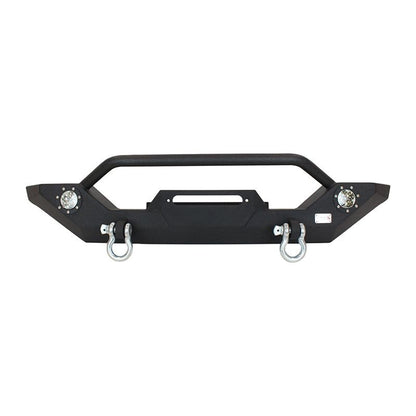 Fishbone Offroad | Jeep TJ/YJ Front Bumper W/LED's 87-06 Wrangler TJ/YJ Steel Black Textured Powercoat Fishbone Offroad | FB22017