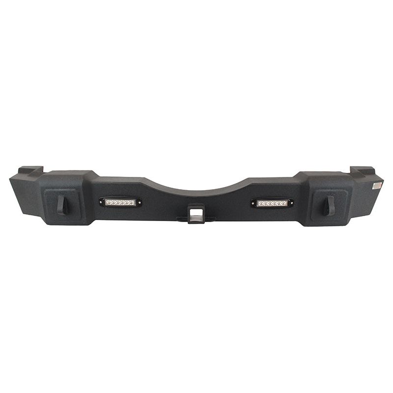 Fishbone Offroad | Jeep JK Rear Bumper W/LED's 07-18 Wrangler JK Rubicon and Unlimited Steel Black Textured Powdercoat Fishbone Offroad | FB22033