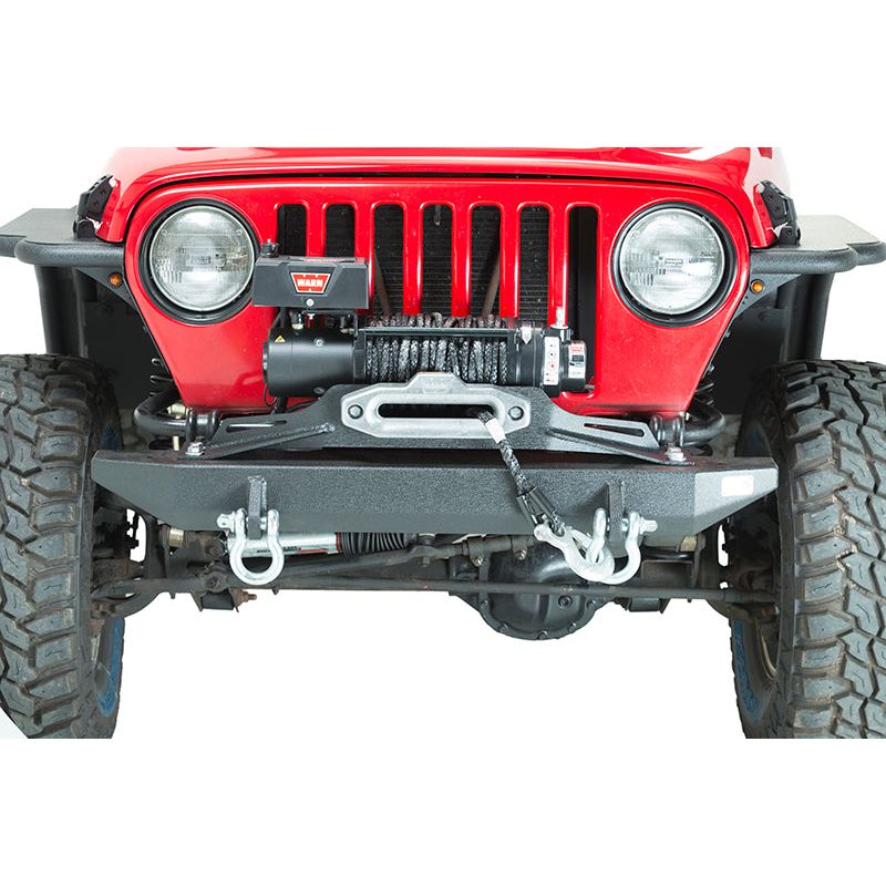 Fishbone Offroad | Jeep TJ Front Bumper 97-06 Wrangler TJ Rubicon and Unlimited Steel Black Textured Powdercoat Piranha Series Fishbone Offroad | FB22050