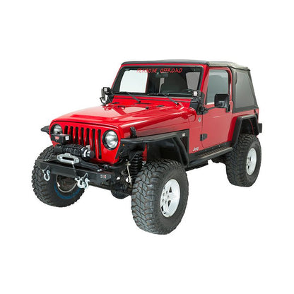 Fishbone Offroad | Jeep TJ Front Bumper 97-06 Wrangler TJ Rubicon and Unlimited Steel Black Textured Powdercoat Piranha Series Fishbone Offroad | FB22050