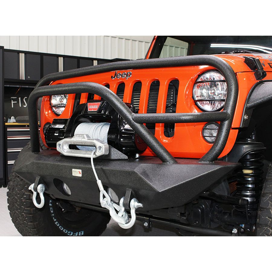 Fishbone Offroad | Jeep JK Front Winch Bumper W/Grille Guard 07-18 Wrangler JK Manowar Series Fishbone Offroad | FB22063