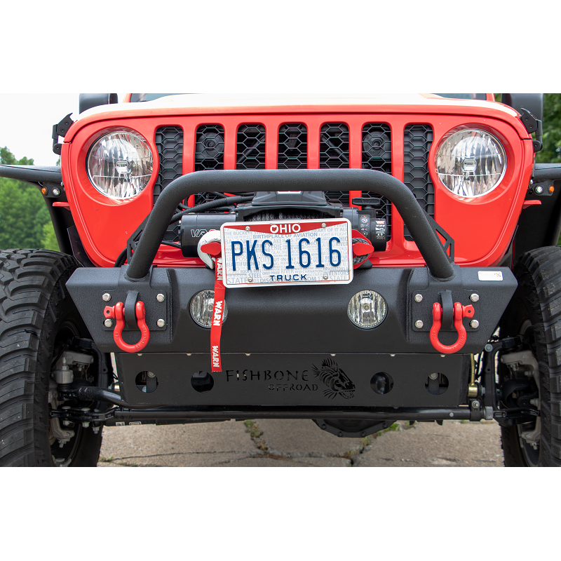 Fishbone Offroad | Jeep JL/Gladiator Front Winch Bumper for 18-Pres Wrangler JL/Gladiator Black Powdercoat Fishbone Offroad | FB22179