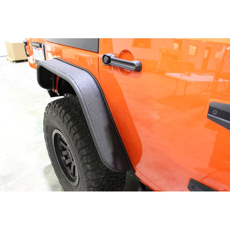 Fishbone Offroad | Jeep JK Tube Fenders 07-18 Wrangler JK Front/Rear Set Of 4 Steel Black Textured Powdercoat Fishbone Offroad | FB23007