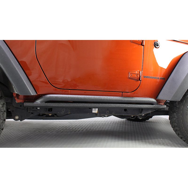 Fishbone Offroad | Jeep JK Rock Slider 07-18 Wrangler JK 2 Door Rubicon Steel Black Textured Powdercoat Fishbone Offroad | FB23011