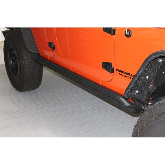 Fishbone Offroad | Jeep JK Rock Slider 07-18 Wrangler JK 4 Door Rubicon Steel Black Textured Powdercoat Fishbone Offroad | FB23012