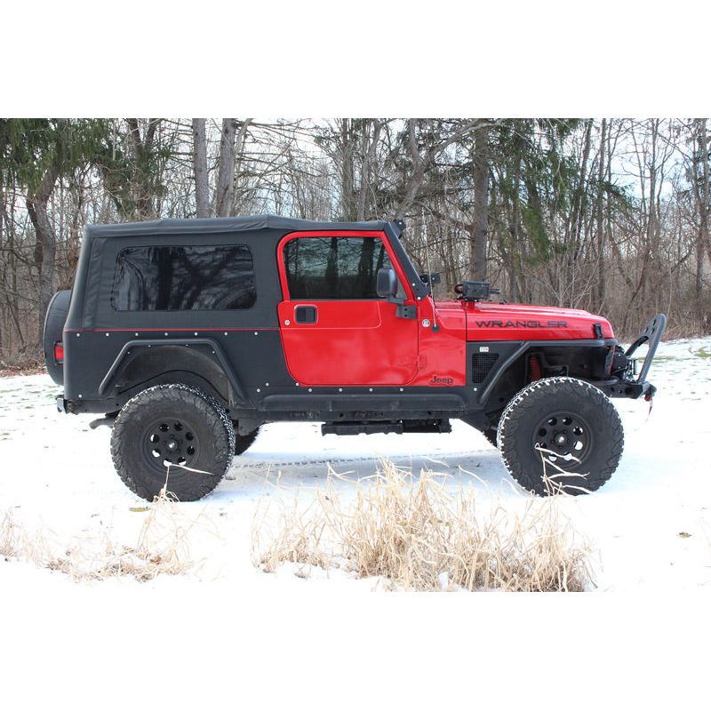 Fishbone Offroad | Jeep TJ Tube Fender Set Of 4 Front and Rear 97-06 Wrangler TJ Steel Black Textured Powdercoat Fishbone Offroad | FB23030
