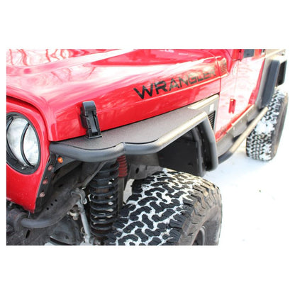 Fishbone Offroad | Jeep TJ Tube Fenders Front 3 Inch Flare 97-06 Wrangler TJ Steel Black Textured Powdercoat Fishbone Offroad | FB23029F