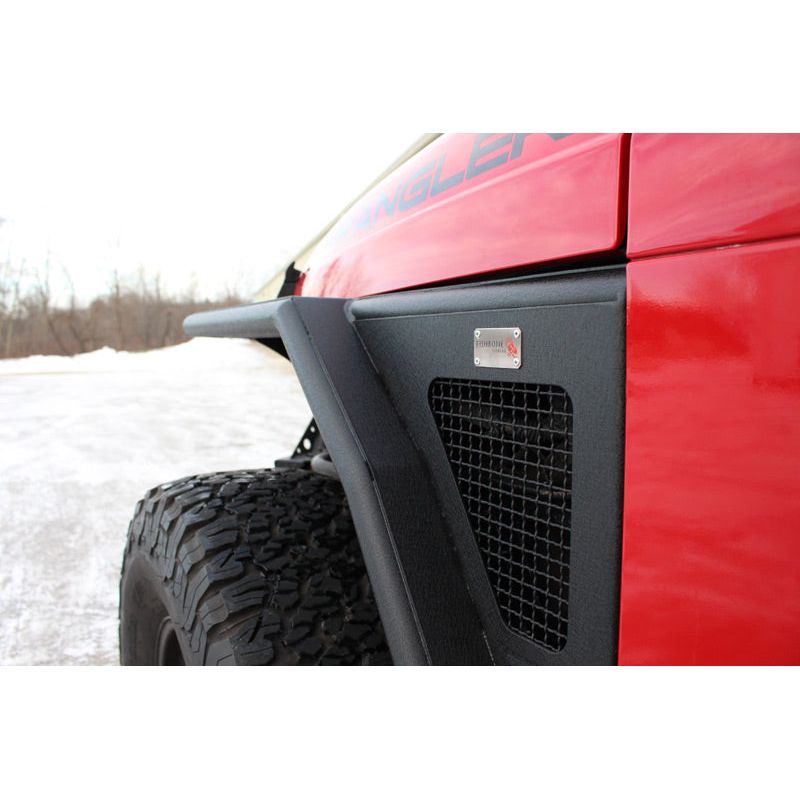 Fishbone Offroad | Jeep TJ Tube Fenders Front 3 Inch Flare 97-06 Wrangler TJ Steel Black Textured Powdercoat Fishbone Offroad | FB23029F