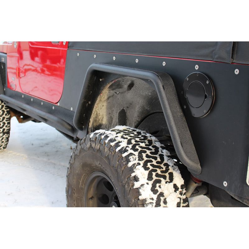 Fishbone Offroad | Jeep TJ Tube Fender Set Of 4 Front and Rear 97-06 Wrangler TJ Steel Black Textured Powdercoat Fishbone Offroad | FB23030