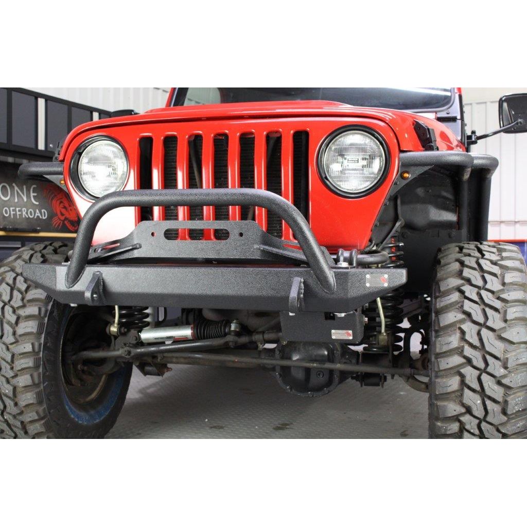 Fishbone Offroad | Jeep TJ Steering Box Skid Plate 97-06 Wrangler TJ Black Textured Powdercoat Fishbone Offroad | FB23066