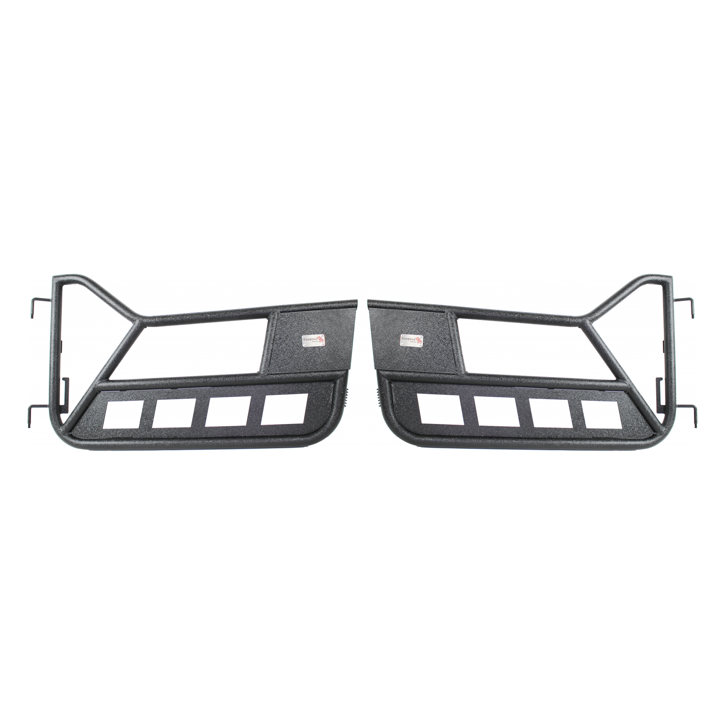 Fishbone Offroad | Jeep TJ Front Tube Doors 97-06 Wrangler TJ Black Textured Powdercoat Steel Fishbone Offroad | FB24078
