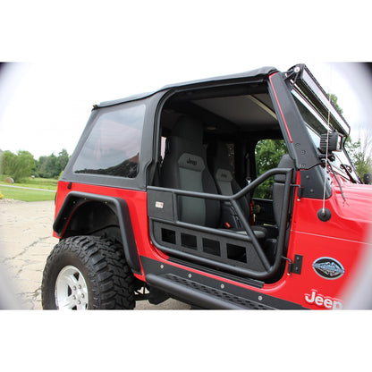 Fishbone Offroad | Jeep TJ Front Tube Doors 97-06 Wrangler TJ Black Textured Powdercoat Steel Fishbone Offroad | FB24078