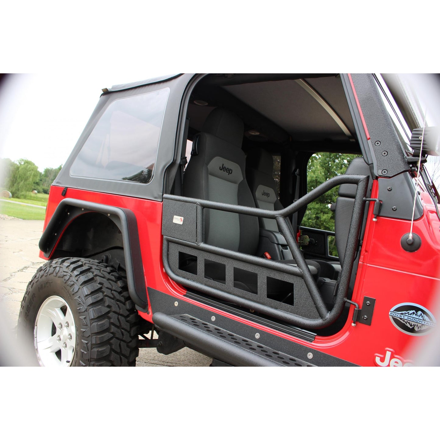 Fishbone Offroad | Jeep TJ Front Tube Doors 97-06 Wrangler TJ Black Textured Powdercoat Steel Fishbone Offroad | FB24078