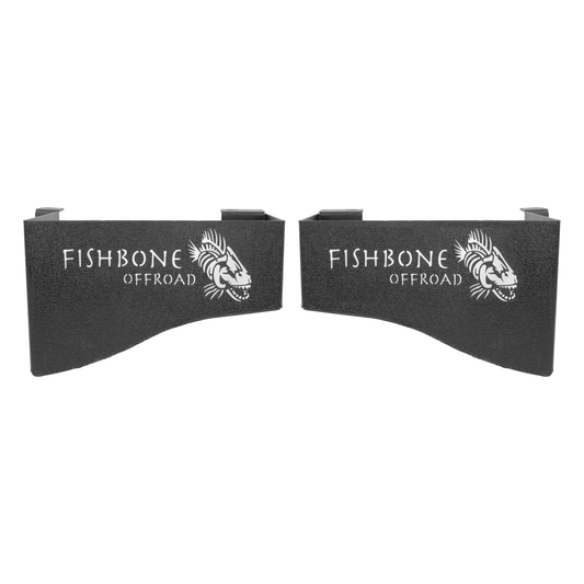 Fishbone Offroad | Jeep JK Wheel Well Storage Bins 07-18 Wrangler JK 4 DR Black Textured Powdercoat Steel Fishbone Offroad | FB25082