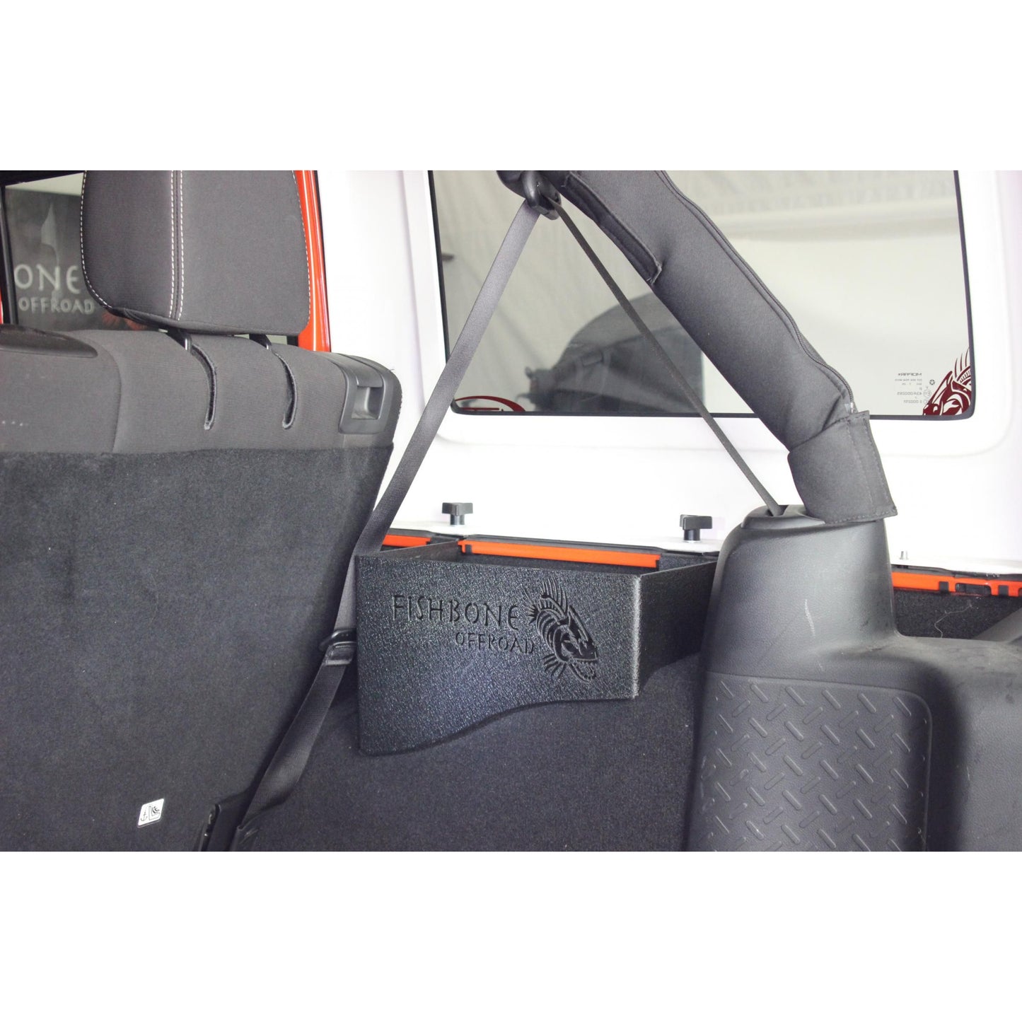 Fishbone Offroad | Jeep JK Wheel Well Storage Bins 07-18 Wrangler JK 4 DR Black Textured Powdercoat Steel Fishbone Offroad | FB25082
