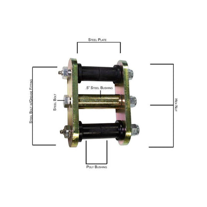 Fishbone Offroad | Rear Greaseable Shackles For 76-86 Jeep CJ-7Fishbone Offroad | FB27227