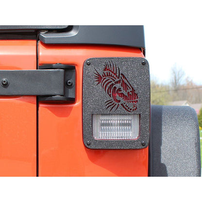 Fishbone Offroad | Jeep JK Tail Light Covers 07-18 Wrangler JK Black Textured Powdercoat Fishbone Offroad | FB31044