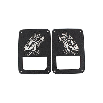 Fishbone Offroad | Jeep JK Tail Light Covers 07-18 Wrangler JK Black Textured Powdercoat Fishbone Offroad | FB31044