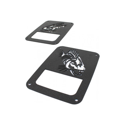 Fishbone Offroad | Jeep JK Tail Light Covers 07-18 Wrangler JK Black Textured Powdercoat Fishbone Offroad | FB31044
