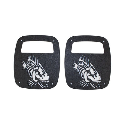 Fishbone Offroad | Jeep Wrangler CJ YJ TJ Tail Light Covers Black Textured Powdercoat Fishbone Offroad | FB31045