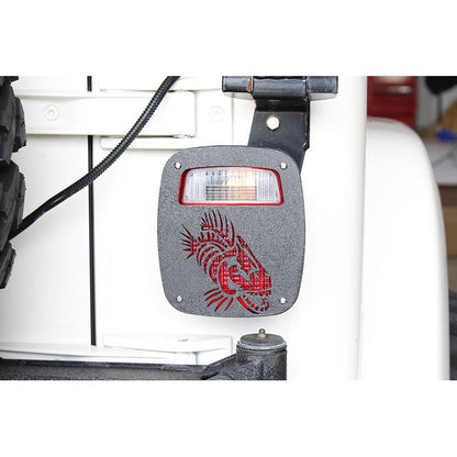Fishbone Offroad | Jeep Wrangler CJ YJ TJ Tail Light Covers Black Textured Powdercoat Fishbone Offroad | FB31045