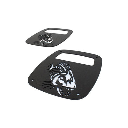 Fishbone Offroad | Jeep Wrangler CJ YJ TJ Tail Light Covers Black Textured Powdercoat Fishbone Offroad | FB31045