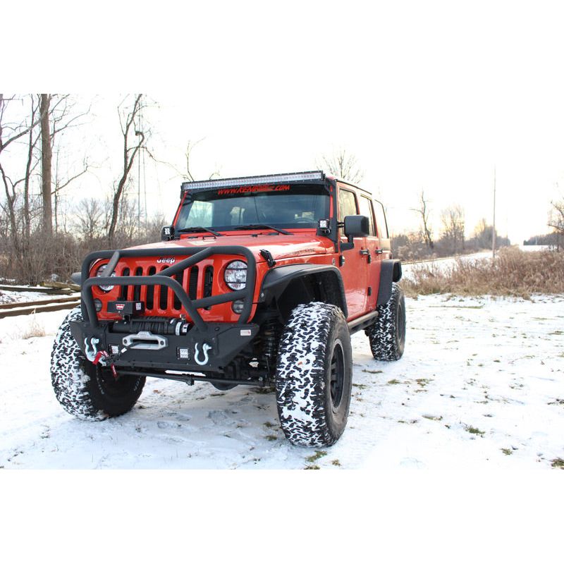 Fishbone Offroad | Jeep JK Tube Fenders 07-18 Wrangler JK Front/Rear Set Of 4 Aluminum Black Textured Powdercoat Fishbone Offroad | FB33007