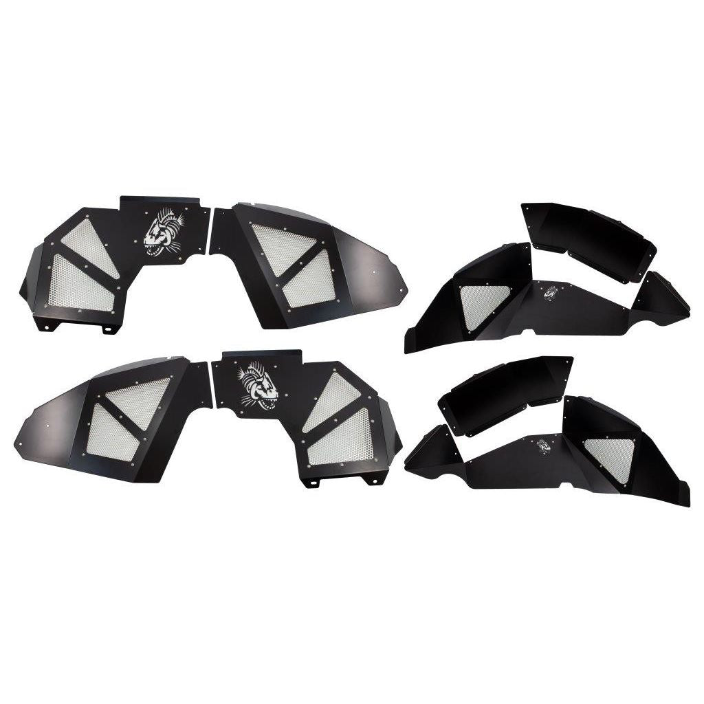 Fishbone Offroad | Jeep JL Inner Fenders For 18-Current Wrangler JL Front/Rear Set of 4 Aluminum Black Powdercoat Fishbone Offroad | FB33131