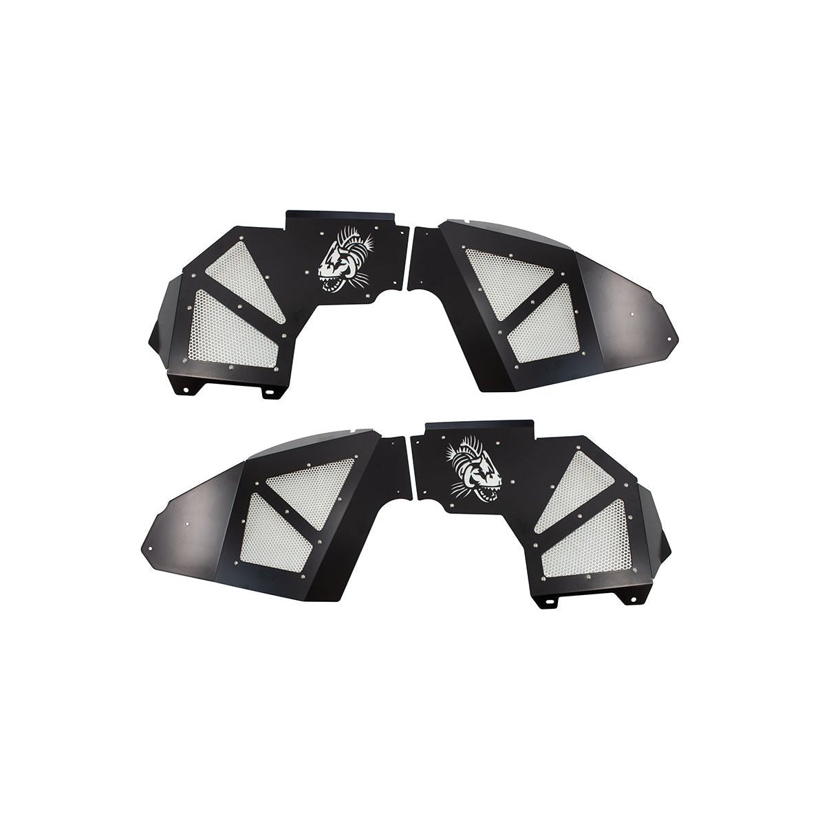 Fishbone Offroad | Jeep JL Inner Fenders For 18-Current Wrangler JL,  2020-Current JT Gladiator Front Pair Aluminum Black Powdercoat Fishbone Offroad | FB33130F
