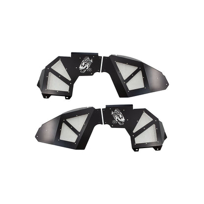 Fishbone Offroad | Jeep JL Inner Fenders For 18-Current Wrangler JL,  2020-Current JT Gladiator Front Pair Aluminum Black Powdercoat Fishbone Offroad | FB33130F