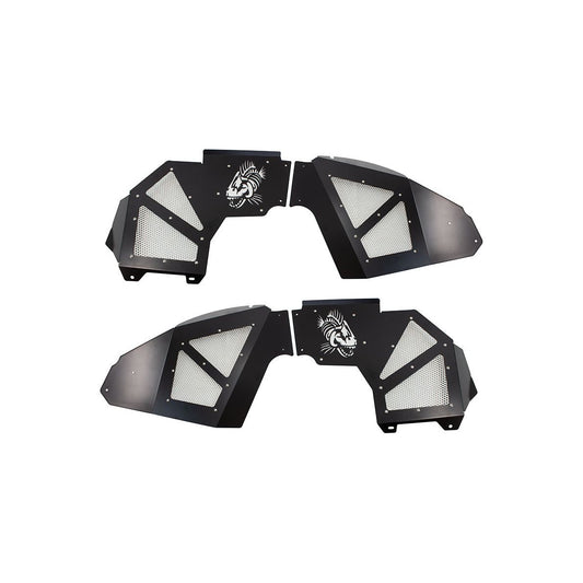 Fishbone Offroad | Jeep JL Inner Fenders For 18-Current Wrangler JL,  2020-Current JT Gladiator Front Pair Aluminum Black Powdercoat Fishbone Offroad | FB33130F