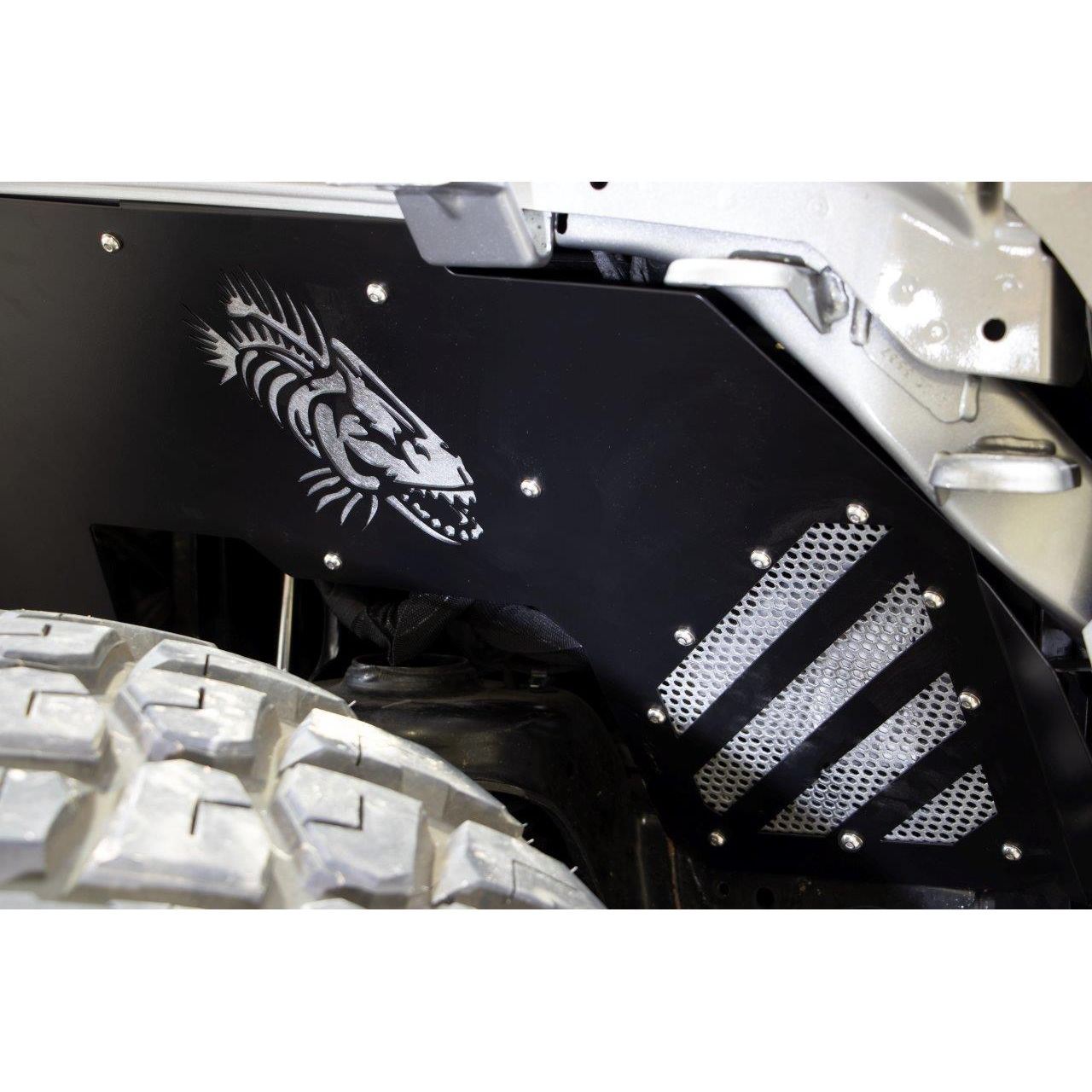 Fishbone Offroad | Wrangler/Gladiator Front Inner Fenders For 18-Up Wrangler/Gladiator Black Powdercoat Fishbone | FB33193F