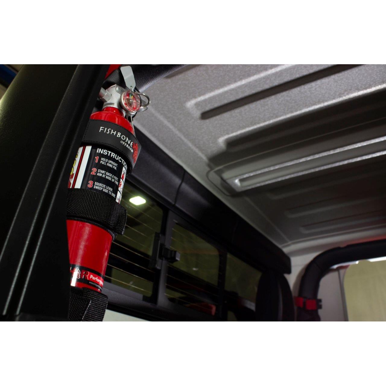 Fishbone Offroad | Fire Extinguisher Holder for Padded Roll Bar Black Fishbone Offroad | FB55155