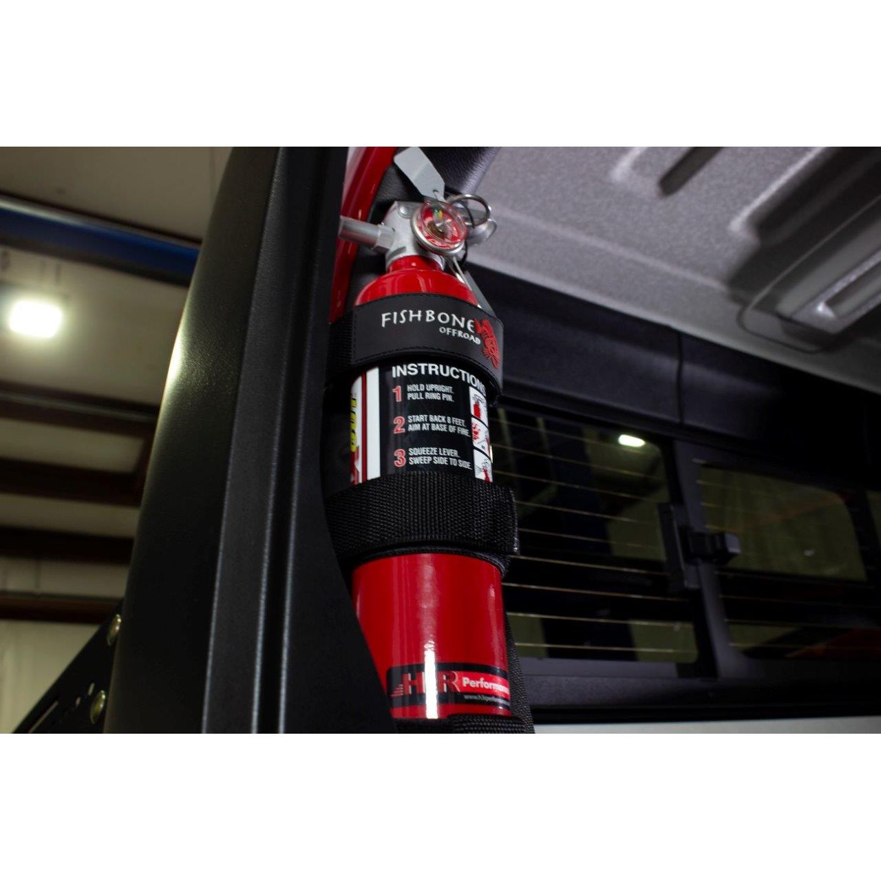 Fishbone Offroad | Fire Extinguisher Holder for Padded Roll Bar Black Fishbone Offroad | FB55155