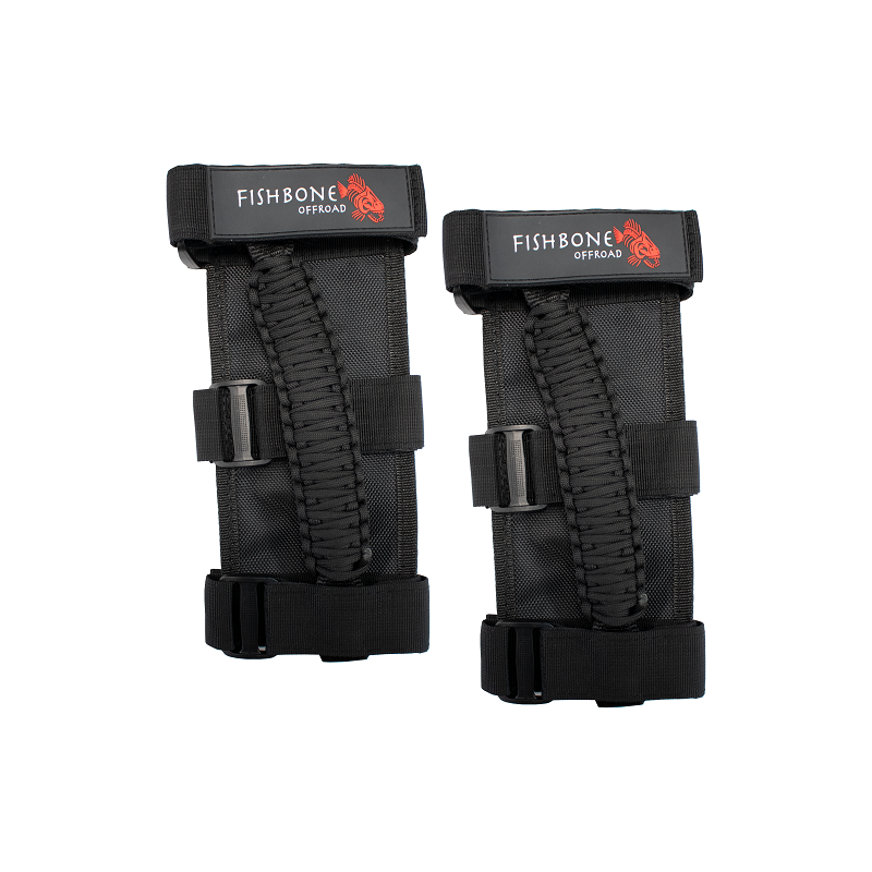 Fishbone Offroad | Paracord Grab Handles w/Three Straps Black Fishbone Offroad | FB55280