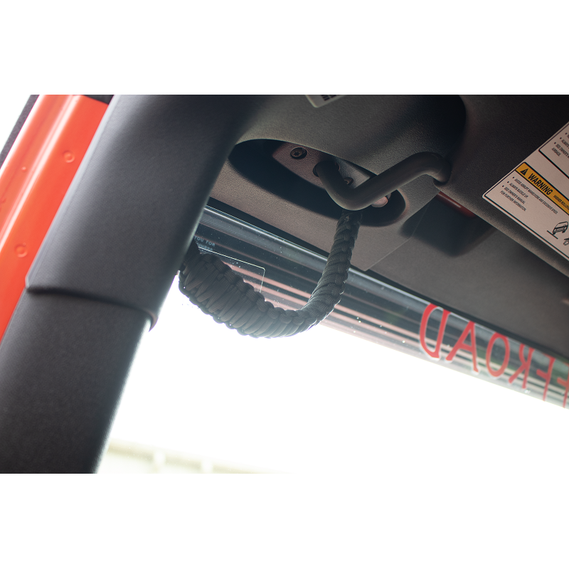 Fishbone Offroad | Paracord Grab Handles for A Pillar Sound Bar 07-18 Wrangler JK Black Fishbone Offroad | FB55284